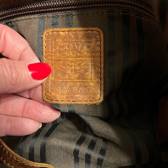 FRYE Melissa Purse or Tote Bag. Cognac Color - Picture 8 of 12